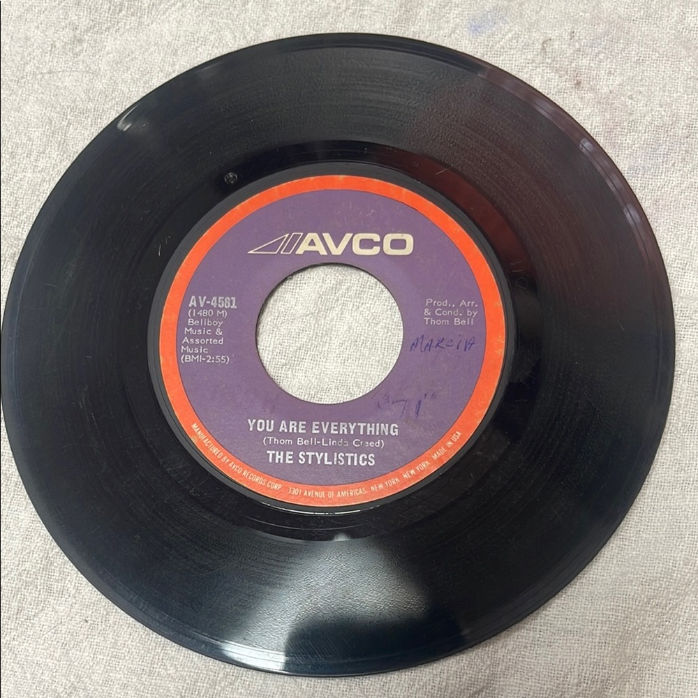 The Stylistics 45 rpm AVCO vintage Vinyl Record